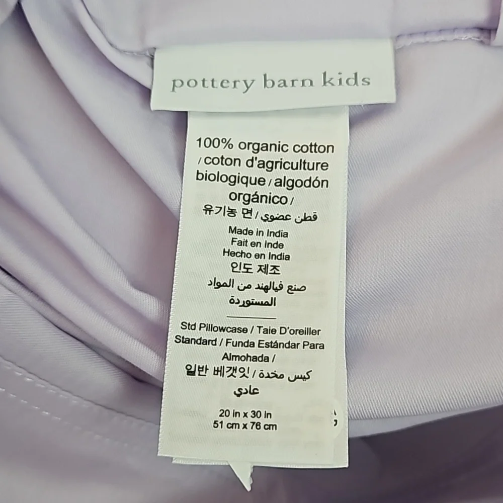 Pottery Barn Lavender Hot Air Balloons Full Flat Sheet 2 Standard Pillowcases